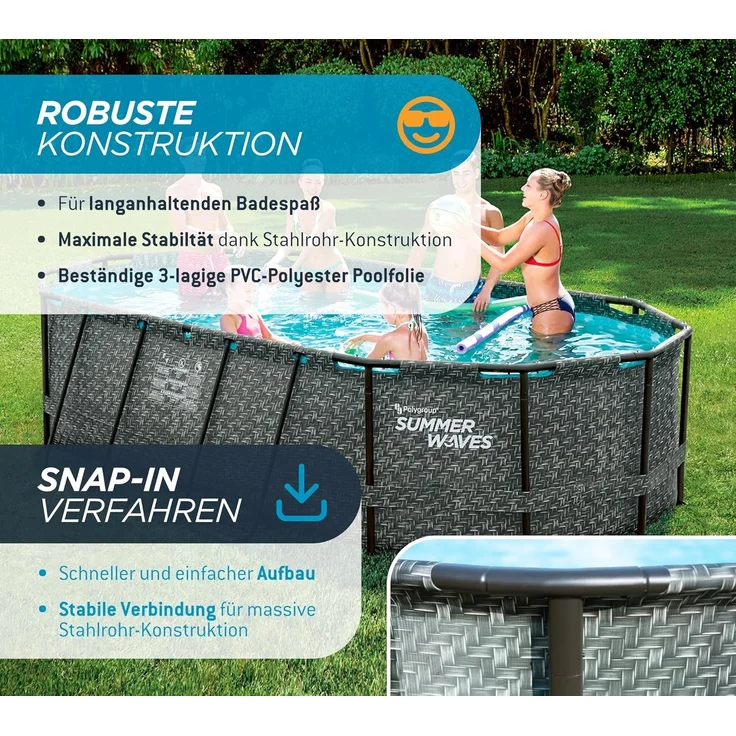 Summer Waves Active Frame Pool | Aufstellpool oval – Bild 3