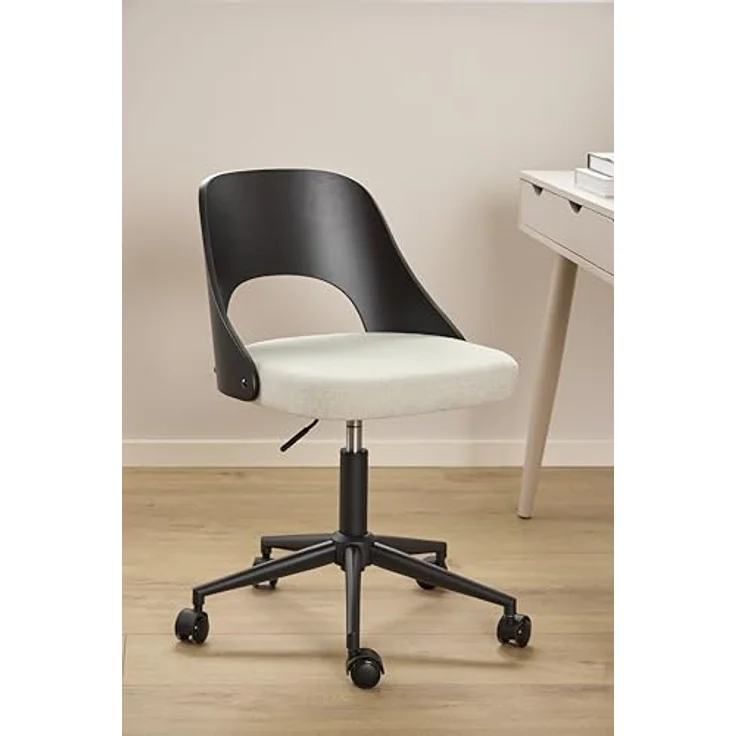 MID.YOU Mid.you Drehstuhl, Schwarz-Beige, Metall/Textil, FSC Mix, 48x89x55.5 cm, Arbeitszimmer – Bild 8