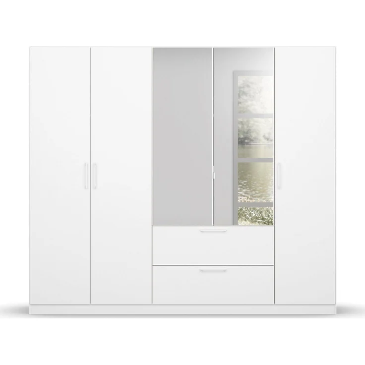OTTO home Drehtürenschrank Kleiderschrank Schrank Garderobe Wäscheschrank CHALLENGER (Breiten 181/226 cm, Höhen 197/210 cm) mit Spiegeltüren und geräumigen Schubladen MADE IN GERMANY – Bild 2