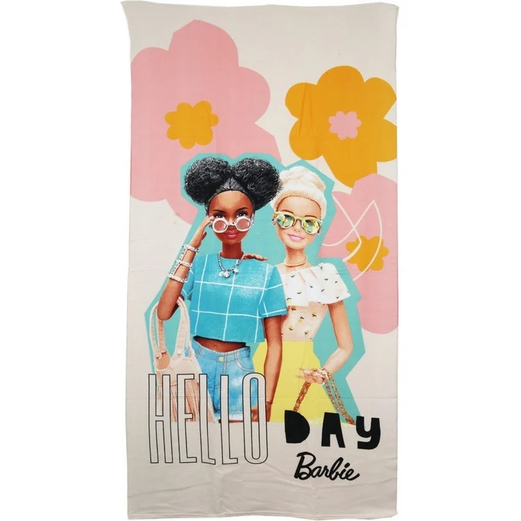 Barbie Strandtuch Barbie and Friend Mikrofaser Badetuch 70x140 cm – Bild 3