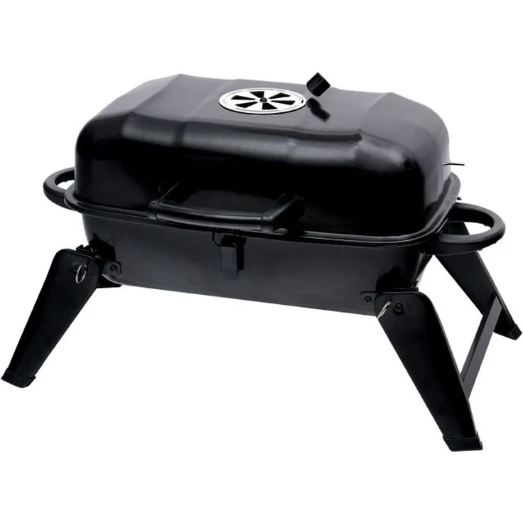 Relaxdays Tischgrill mit 2 Grillgittern, Smoker, 34 x 59 x 36 cm – Bild 9
