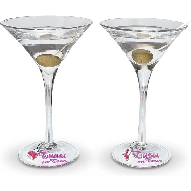 Tussi on Tour Martinigläser 2er-Set Glamour Gläser mit Anhänger (10526100)