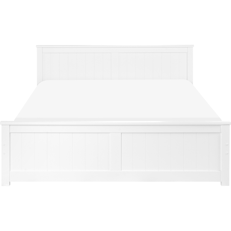 Bett mit Lattenrost Kiefernholz SABRAN 160x200 cm Weiß – Bild 4