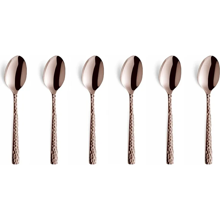 Amefa FELICITY Mocca-/Espressolöffel Set 6-teilig PVD rosé gehämmert