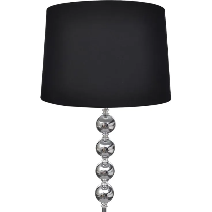 vidaXL Stehlampe mit 4-Kugel-Dekoelement Schwarz 240903