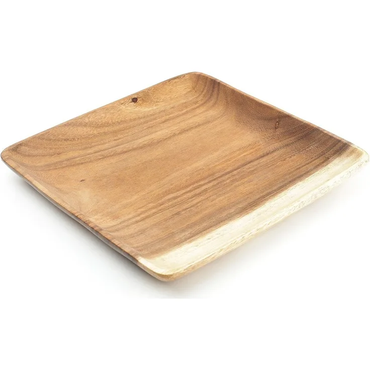 Levandeo® Dekoschale, Holzschale Akazie 15cm quadratisch Schale Obstschale