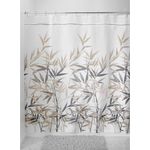 mDesign Anti-Schimmel Duschvorhang Duschgardine Badewannenvorhang Schwarz-Braun