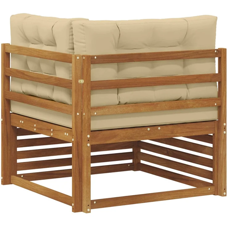 vidaXL Outdoor Ecksofa Massivholz Akazie Natur 900571 – Bild 5