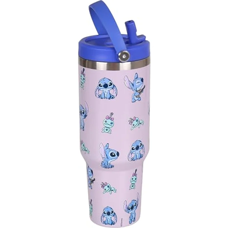 Sarcia. eu Thermobecher Disney Stitch Thermobecher 1,18 l mit Deckel, Mundstück & Henkel – Bild 5