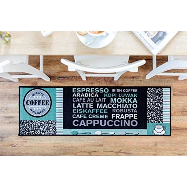 Andiamo Küchenläufer Cafe Creme, rechteckig, Höhe: 4 mm, Motiv Kaffee, mit Schriftzug, Größe 50x150 cm, Küche – Bild 7