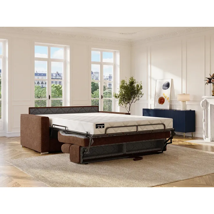 Vente-unique - VIZIR Sofa Stoff Rot - B 223 cm94 cm x H 110 cm95 cm x L 196 cm – Bild 2