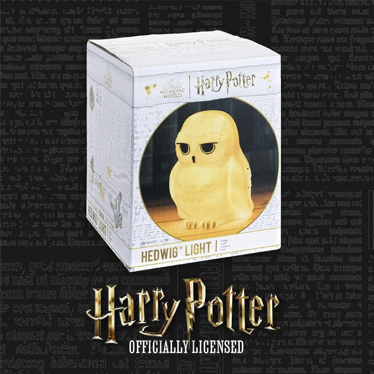 Harry Potter Hedwig Nachtlicht - Offiziell lizenziertes Harry Potter Dekogeschenk, tragbares Stimmungslicht für Kinder, batteriebetrieben, Black – Bild 6