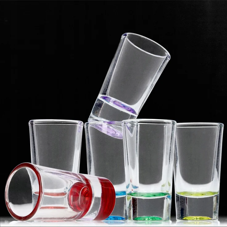 KADAX Wodka-Schnapsgläser, 28 ml, 12-teiliges buntes Gläserset – Bild 7
