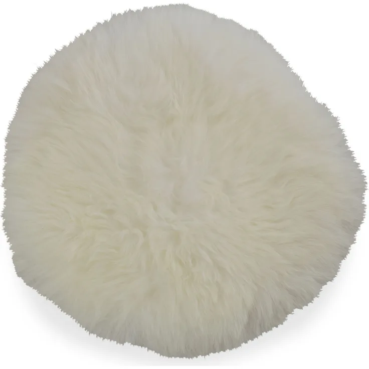 Sitzkissen LAMMFELL weiß D 34 cm weiß Bodenkissen Sitzsack
