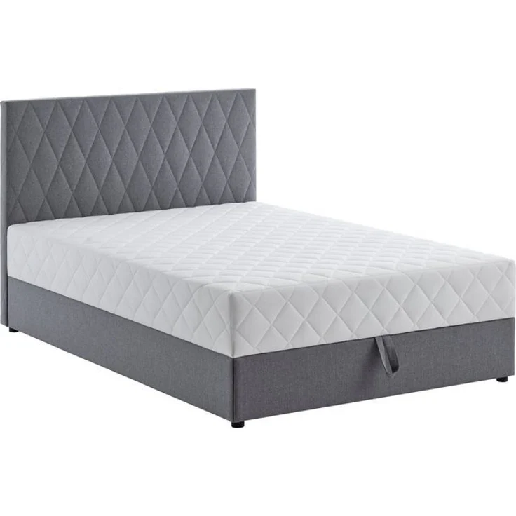 Atlantic Home Collection Stauraumbett Benita, mit Taschenfederkern 120x200 cm Hellgrau – Bild 4