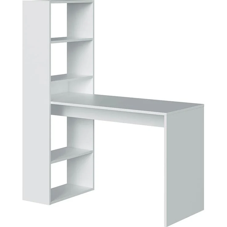 Regal-Schreibtisch >Duplo< in Artik-Weiß - 120x144x53 (BxHxT) – Bild 1