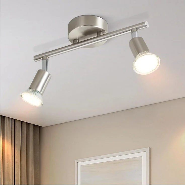 Nettlife Deckenstrahler 1/2/3/4/6 Flammig Wand Modern Deckenleuchte, Schwenkbar 350°, LED wechselbar, Wohnzimmer Flur Schlafzimmer – Bild 5