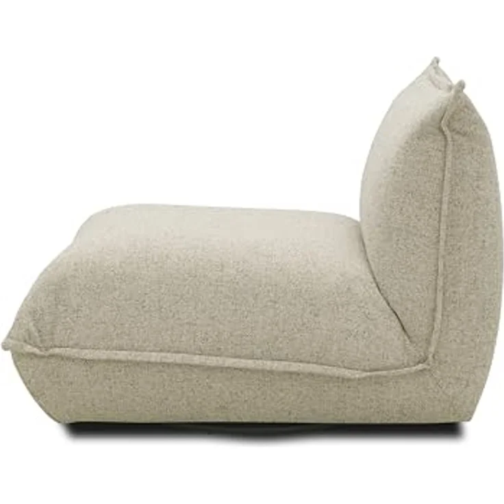 DOMO. collection Sessel Amira, Polstersessel mit Taschenfederkern und Drehfunktion, Loungesessel, 78 x 105 x 76 cm (BxTxH), beige-petrol – Bild 4