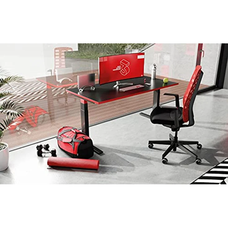 Interstuhl Bürostuhl Pure Active Edition, ergonomischer Drehstuhl mit Smart-Spring Technologie, 1D-Armlehne, Rot | Schwarz, Made in Germany – Bild 2