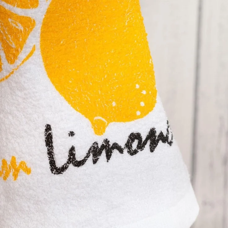 Kracht Küchen Textilien Limoncello|Frottier Küchentuch bedruckt 50x50 cm bunt 3er Pack – Bild 2