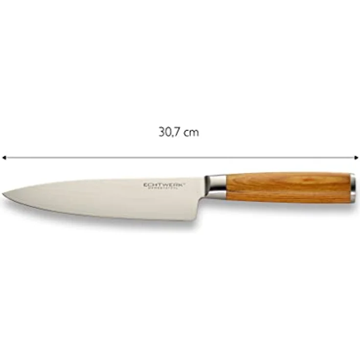 ECHTWERK Messer-Set Damaszener (Set, 5-tlg), Küchenmesser-Set mit Holzgriffen in natürlicher Optik – Bild 6