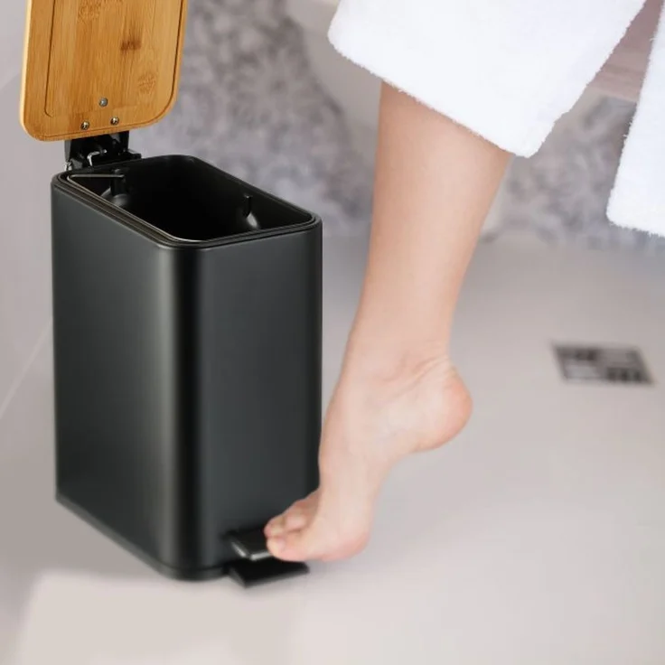 Bad Mülleimer 5 l mit Bambusdeckel – Bild 7