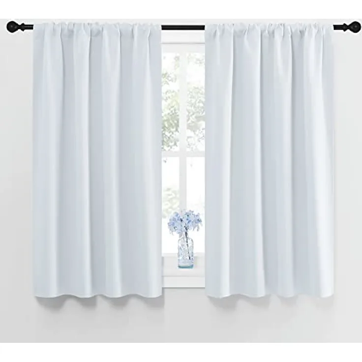 NICETOWN Rod Pocket Vorhänge 4263 84 Modern 42" W X 45" L *Greyish White