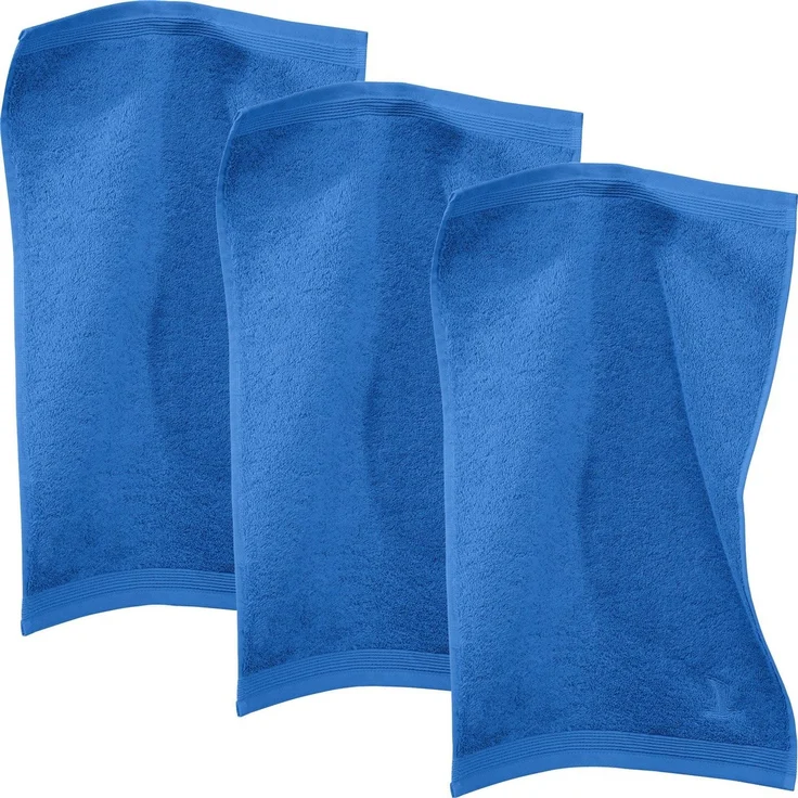 Möve Gästehandtücher Superwuschel, Walkfrottee (Set, 3-St), Gästehandtücher Set mit Bordüre, 100% Premium Cotton Baumwolle, weich – Bild 1