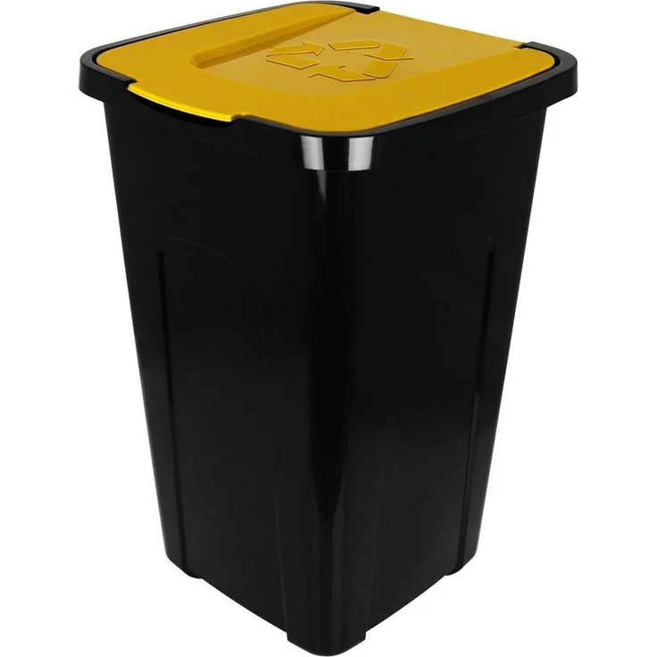 Centi Mülleimer Abfalltonne Recycling 50L - 3er Set, Abfallsammler Mülltonne Mülltrenner Mülltrennsystem Trennsystem – Bild 3