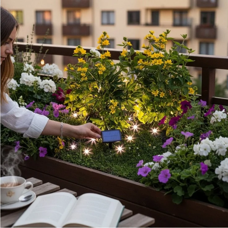 Meinposten Gartenleuchte Solarlampen Solarleuchten Pflanzstrahler Balkon Kübel Garten 10x LED, LED fest integriert – Bild 4
