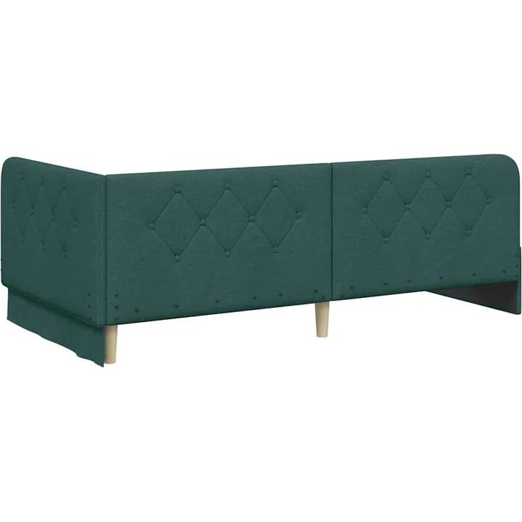 vidaXL Eckbettgestell Dunkelgrün 90 x 190 cm Stoff 3394041 – Bild 8