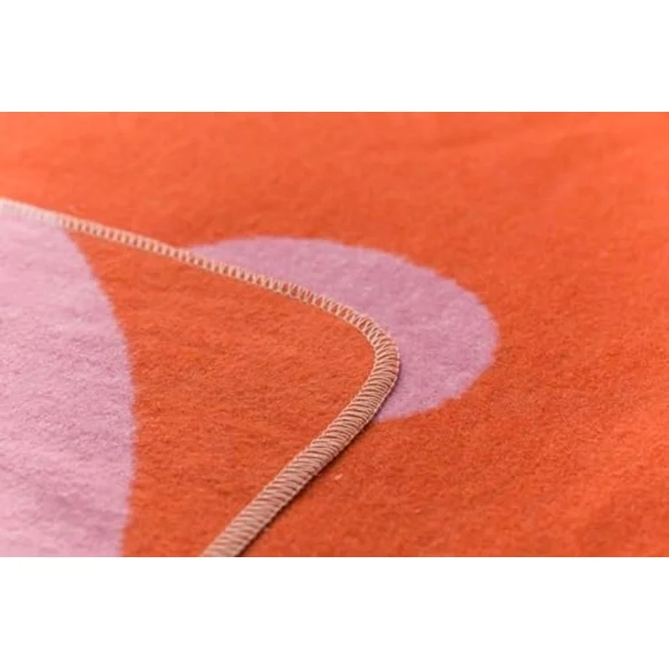 Wohndecke Silvretta 'Love' 140 x 200 cm Dunkelorange, DAVID FUSSENEGGER, Mit Zierstich, Made in Austria – Bild 4