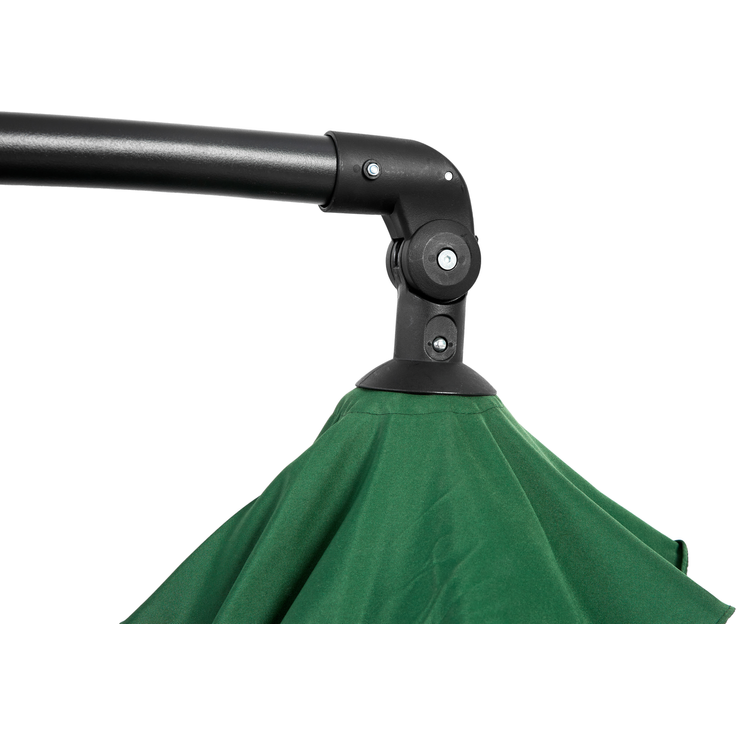 LVHOM Sonnenschirm Ø 300 cm, Großer Marktschirm mit Kurbel und Neigefunktion, UV-Schutz 50+, wasserdichter Gartenschirm für Terrasse & Pool, Dunkelgrün (ohne Ständer) – Bild 7