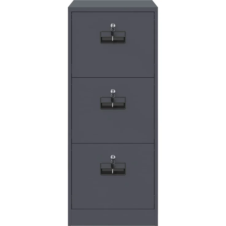 vidaXL Aktenschrank Anthrazit 44 x 50 x 106,5 cm Kaltgewalzter Stahl 891600 – Bild 7