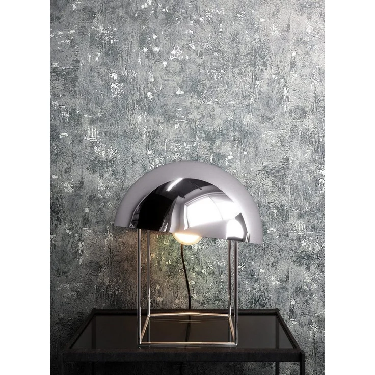 Newroom Vliestapete, Grau Tapete Modern Beton - Betonwand Glanztapete Dunkelgrau Silber Industrial Glamour Zement Metallic für Wohnzimmer Schlafzimmer Küche – Bild 2