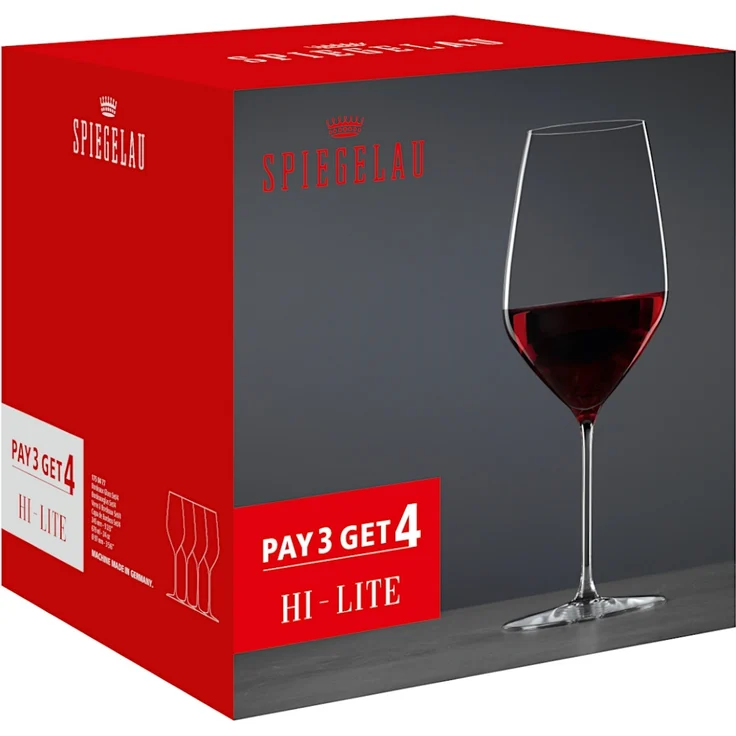 SPIEGELAU 1750477 HI-LITE Bordeauxglas VORTEILSSET - KAUF 4 ZAHL 3 – Bild 5