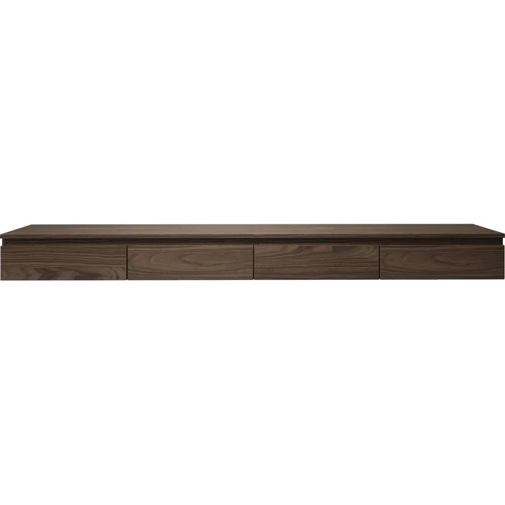 Selsey 'Bemmi Slim' - TV-Hängeboard 4-türig, Holzoptik Walnuss Wisconsin, 200 cm