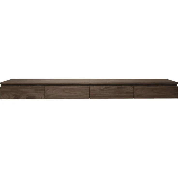 Selsey 'Bemmi Slim' - TV-Hängeboard 4-türig, Holzoptik Walnuss Wisconsin, 200 cm – Bild 1