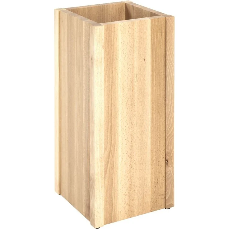 Haku Schirmständer aus Massivholz Buche gedämpft, quadratische Form, braun, für ca. 4-5 Schirme, belastbar bis 15 kg, 20x20x45 cm – Bild 1