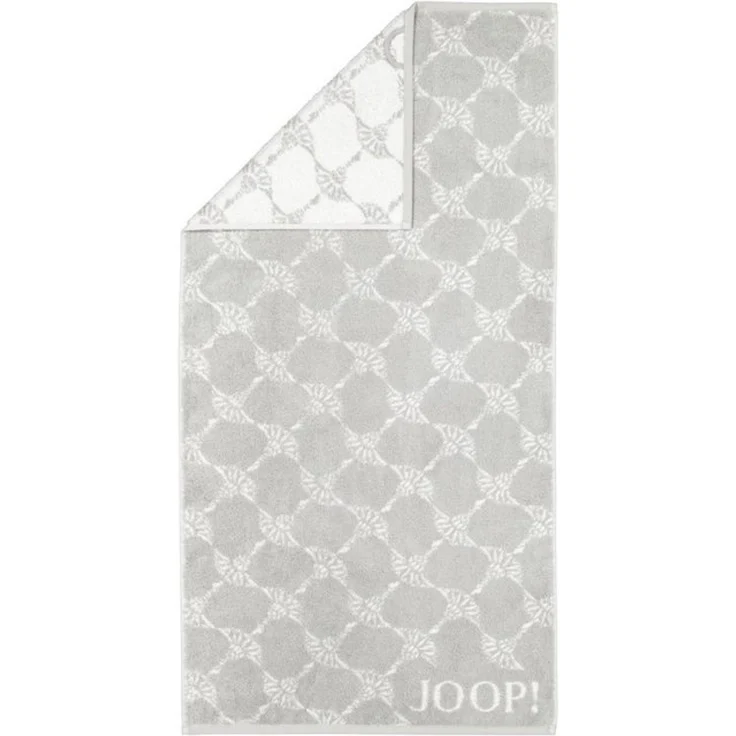 JOOP! Handtuch Classic Cornflower Frottierkollektion - Walkfrottier Grau 50x100cm – Bild 4