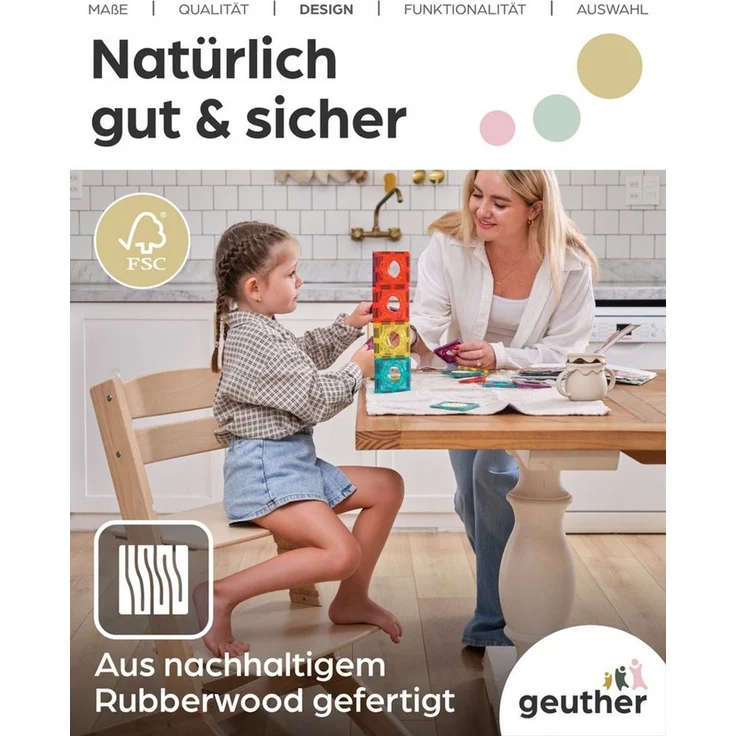 Geuther Kinderstuhl Kinderhochstuhl NALA mit Tisch – Bild 3