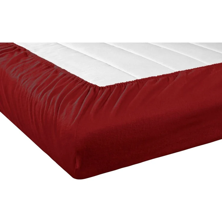 Setex REFIBRA Feinbiber Spannbettlaken dunkelrot 140 x 200 cm – Bild 2