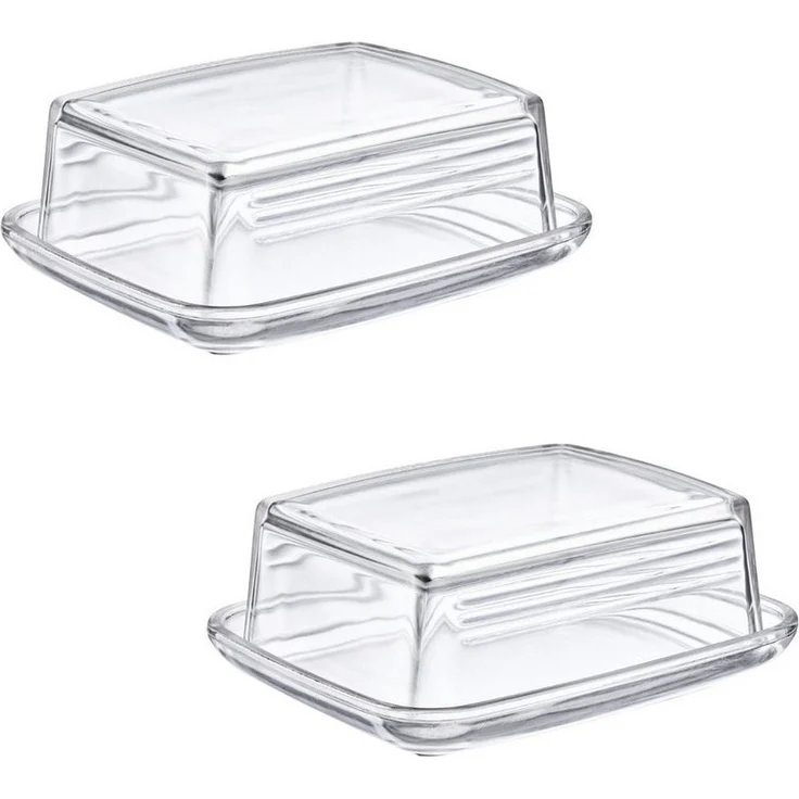 Thiru Butterdose Glas - mit speziellem Deckel-Relief für sicheres Greifen, Glas, (2-tlg) – Bild 5
