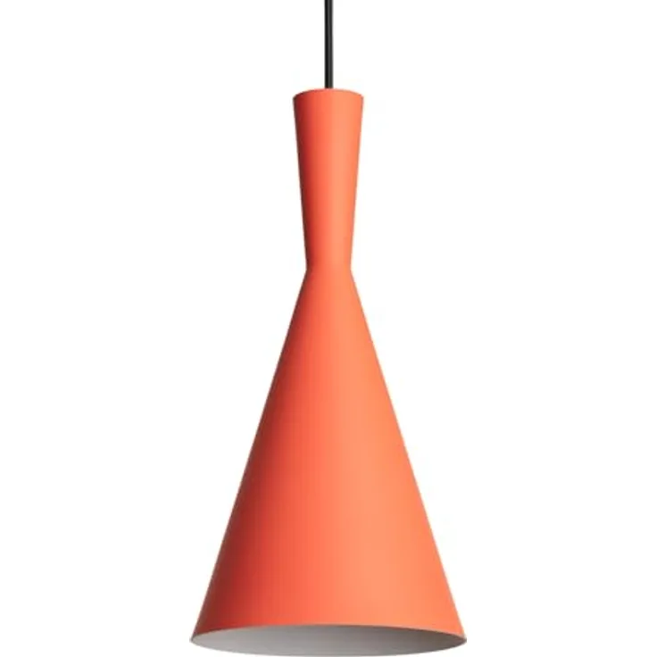 LEDKIA LIGHTING Hängeleuchte Lennon, Kegelförmiges Vintage-Design, Höhenverstellbares Kabel, Aluminium Metall, Terrakotta, Geeignet für E27-Glühlampen