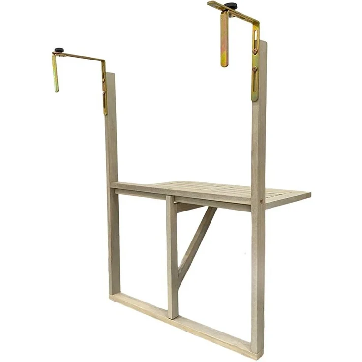 Balkonhängetisch Balkontisch Hängetisch Klapptisch Balkon Tisch Weiß Klappbar – Bild 7