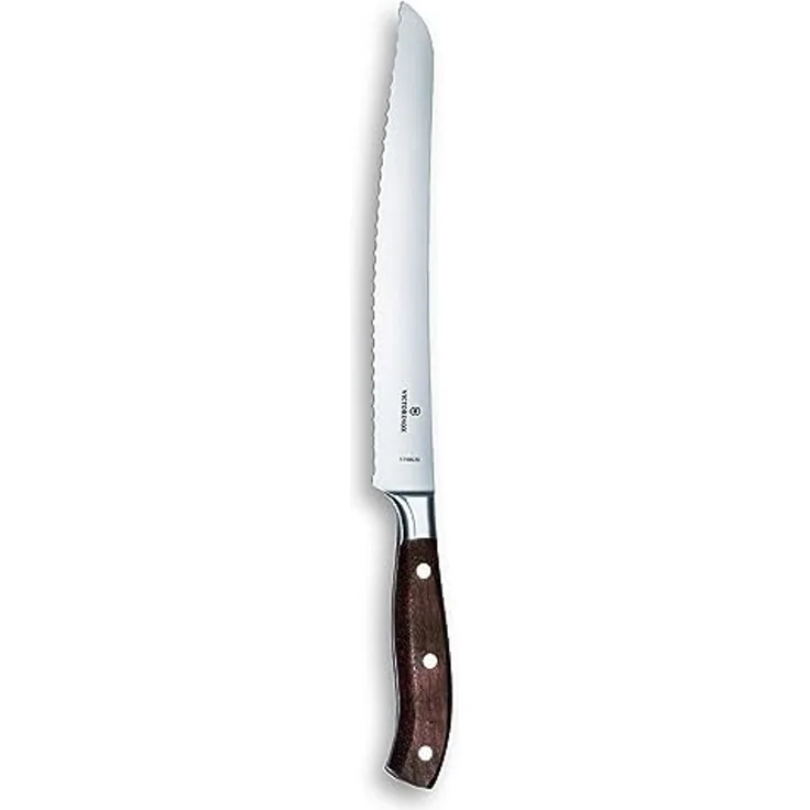 Victorinox Grand Maitre Brotmesser, Holz, Wellenschliff, 23 cm Klinge, Geschmiedet, Rostfrei, Edelstahl, Geschenkbox