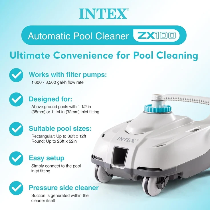 Intex Poolroboter ZX100 Automatisch Weiß 93765 – Bild 2