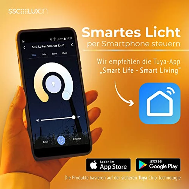 SSC-LUXon RADIVO Wegeleuchte Außen, LED Kerze E14, WLAN steuerbar, dimmbar CCT, anthrazit, kompatibel mit Amazon Alexa – Bild 2