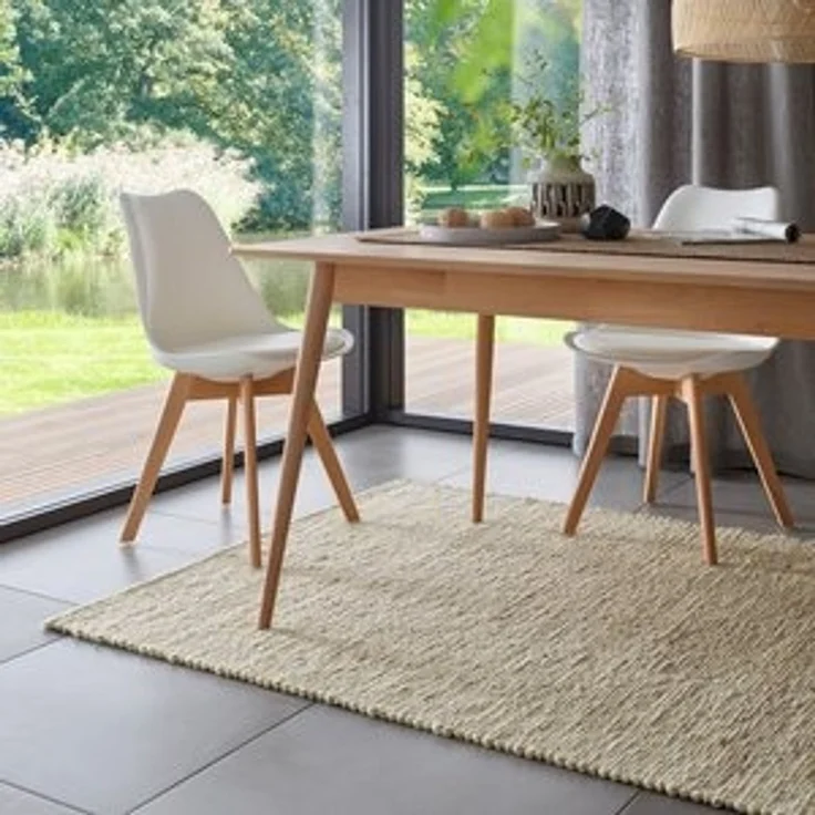 TaCa Home Wollteppich, rechteckig, Höhe: 10 mm, reine Schurwolle Wohnzimmer Schlafzimmer 070x130 cm – Bild 6