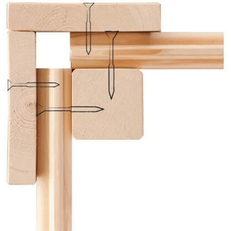 Karibu Holz Gartenhaus Set "Merseburg 3", naturbelassen, 2,1x1,5 m (B x T),mit Anbaudach – Bild 4